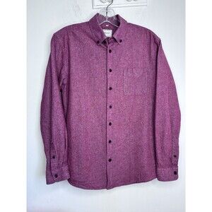 Frank and Oak Collar Casual 100% Cotton HEATHERED red - DISCONTINUED BRAND